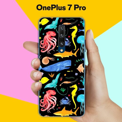 Силиконовый чехол на OnePlus 7 Pro Подводный мир / для ВанПлас 7 Про силиконовый чехол на oneplus 7 pro ванплас 7 про прекрасные пионы