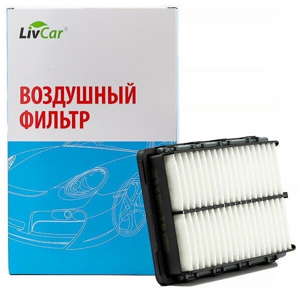 Фильтр воздушный LivCar ОЕМ 28113-L1000 HUYNDAI: SANTA FE IV, SONATA VIII; KIA: CARNIVAL IV, K5 SORENTO IV