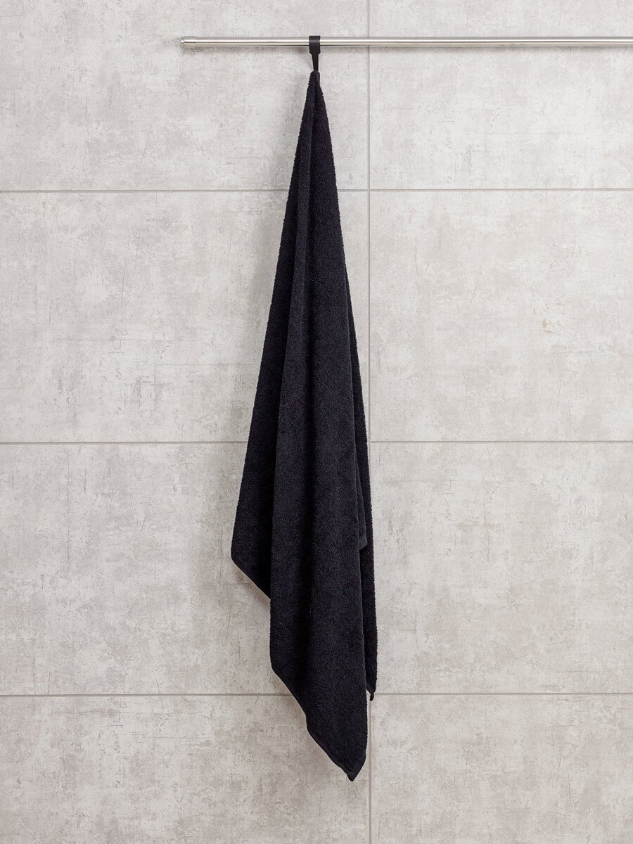 Махровое полотенце Sandal "оптима" 70*140 см, цвет - черный, плотность 380 гр.