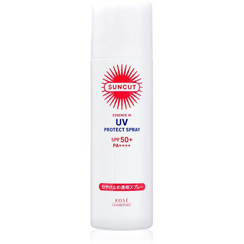 Kose Cosmeport Suncut UV Essence In Protect Spray SPF 50+ солнцезащитный спрей для кожи и волос, санскрин, 50 гр