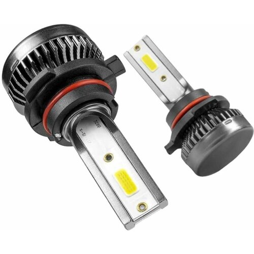 Светодиодные лампы LED для авто LEDZILLA S1 HB4 9006 25Вт 12В лампочки для автомобилей в фары ДХО птф лед, комплект 2шт S1-9006