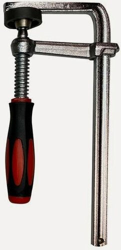 Изображение товара Струбцина кованная F-тип 160х60мм c винтовой рукояткой для установки в Т-паз