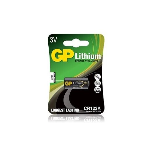 Батарея GP Lithium CR123A (1шт) (10 шт. в упаковке) комплект батареек gp lithium cr123a 10 шт