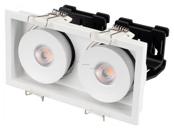 Светильник Arlight CL-SIMPLE-S148x80-2x9W Warm3000 (WH, 45 deg), LED, 18 Вт, 2 лампы, 3000, теплый белый, цвет арматуры: белый, цвет плафона: белый