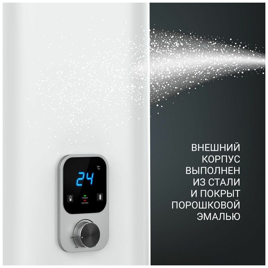 Накопительный электрический водонагреватель Polaris PWH IMR 08100 V, белый - фотография № 8