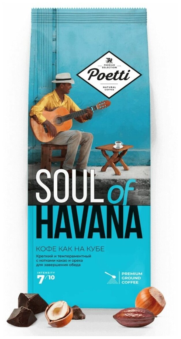 Кофе Poetti Soul of Havana молотый, 200г - фотография № 5