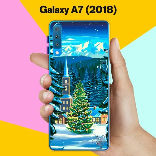 Силиконовый чехол на Samsung Galaxy A7 (2018) Елка / для Самсунг Галакси А7 2018