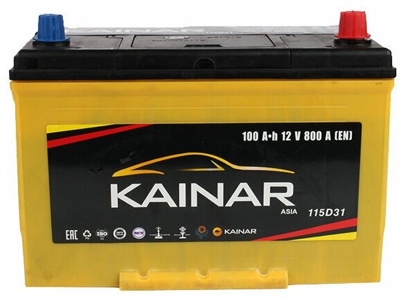 Аккумуляторная батарея KAINAR 115D31L 6СТ100 азия обратная