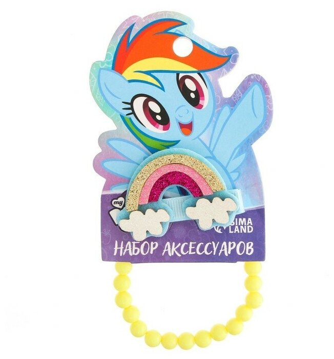 Hasbro Набор аксессуаров: зажим и браслет "Радуга Деш", My Little Pony
