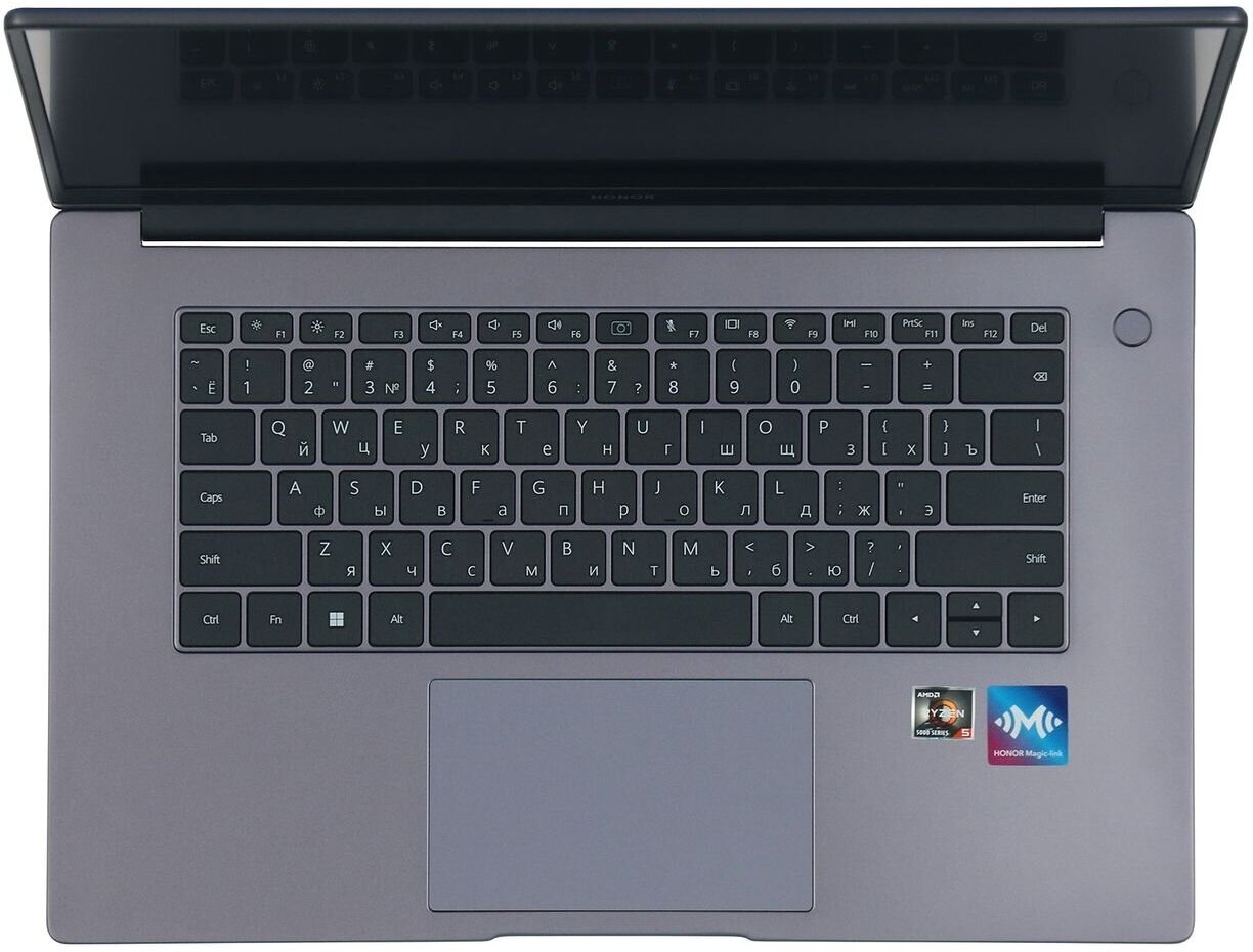 Ноутбук Honor MagicBook NMH-WFQ9HN, 14", IPS, AMD Ryzen 5 5500U, DDR4 16ГБ, SSD 512ГБ, AMD Radeon, серый (5301afwf) - фото №2