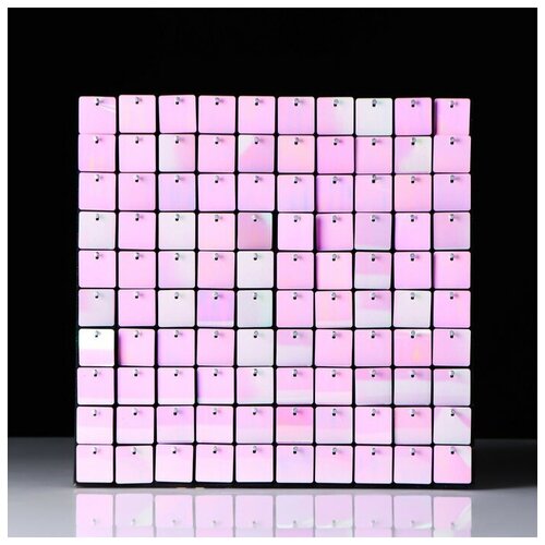 фото Панель с пайетками для фотозоны 30*30см розовая dreammart