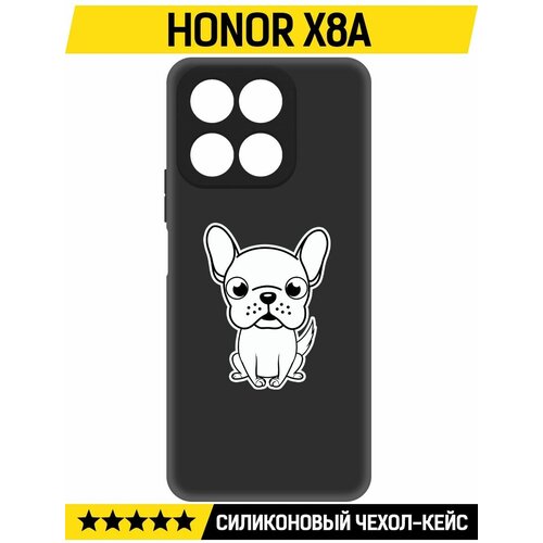 Чехол-накладка Krutoff Soft Case Черно-белый щенок для Honor X8a черный чехол накладка krutoff soft case черно белый щенок для honor magic 5 lite черный