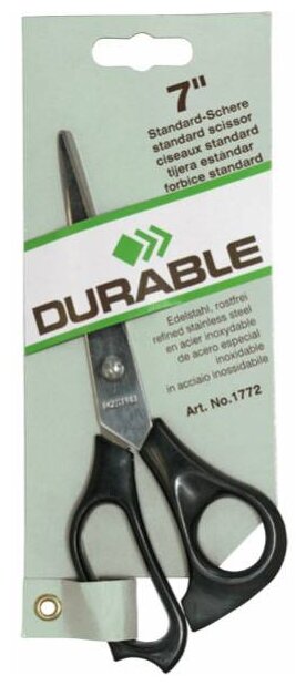 Ножницы Durable, 18 см, черный