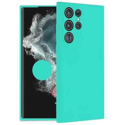 Накладка силиконовая Silicone Cover для Samsung Galaxy S23 Ultra S918 бирюзовая