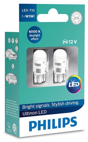 Стоит ли покупать Лампа автомобильная светодиодная Philips Ultinon LED 11961ULWX2 W5W 2 шт.? Отзывы на Яндекс.Маркете