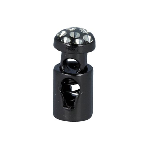 фото Зажим micron gb 1261 со стразами в пакете №06 черный никель (прозрачный)