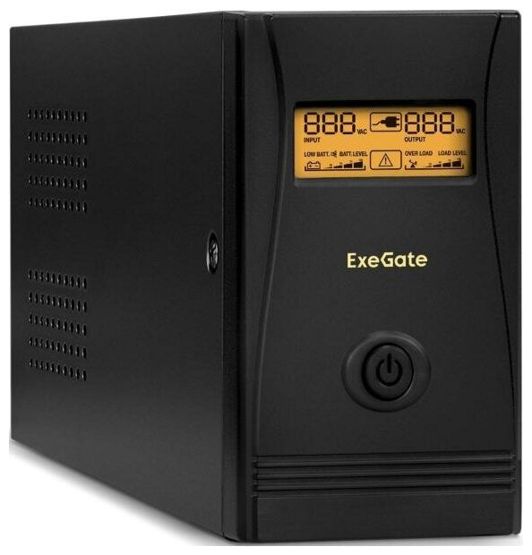 Exegate EP285580RUS ИБП ExeGate SpecialPro Smart LLB-600. LCD. AVR. EURO. RJ. USB <600VA/360W LCD AVR 2 евророзетки RJ45/11 USB Black>