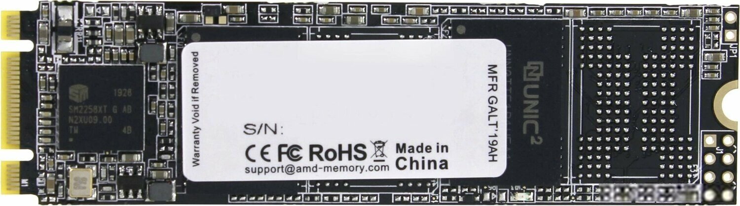 Накопитель SSD M.2 2280 AMD Radeon R5 1TB SATA 6Gb/s 3D NAND TLC 557/481MB/s 300TBW RTL - фото №3