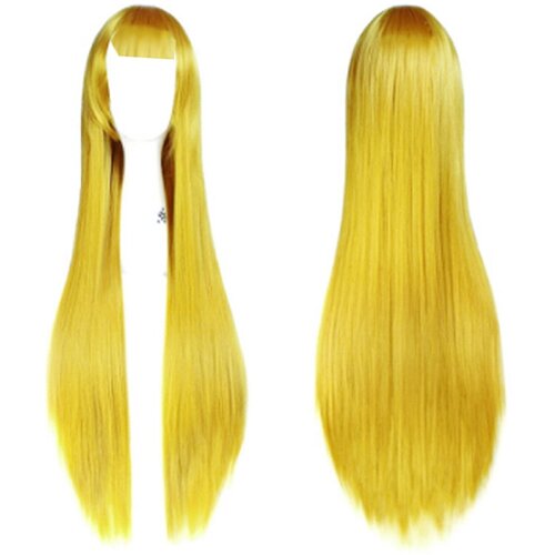 Парик карнавальный гладкий 60 см цвет желтый парик карнавальный с ленточкой желтый