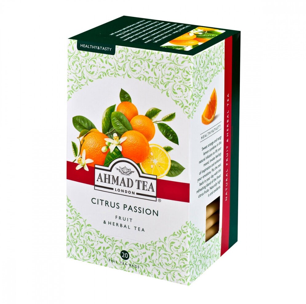 Ahmad Tea Чай в пакетиках Гибискус с апельсином и лимоном, 20 пакетиков - фотография № 6