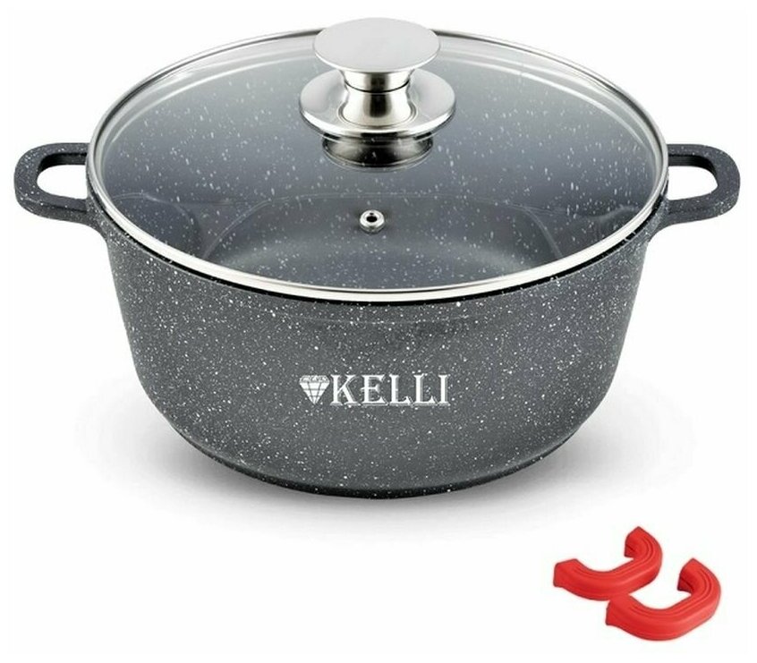 Кастрюля Kelli-4022-16см 1.6л с мраморным покрытием/