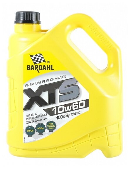 Синтетическое моторное масло Bardahl XT-S 10W-60, 4 л
