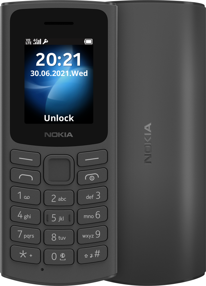 Мобильный телефон Nokia 105 TA-1557 DS 1.8", 1000 мА·ч, micro-USB, черный (1GF019CPA2C02)