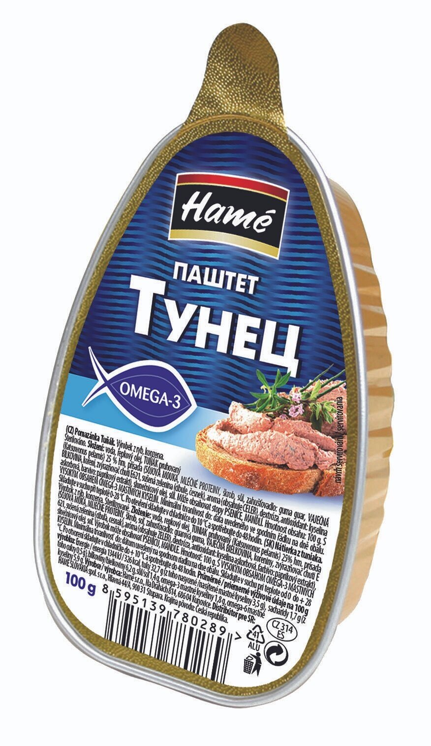 Паштет "Hame" Тунец ал/б 100г