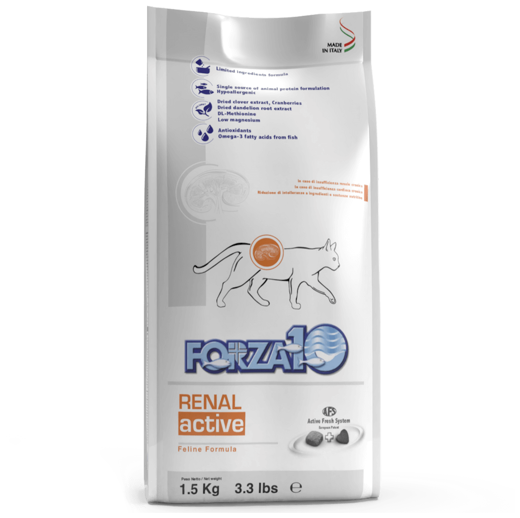 Forza10 Renal Active Сухой корм для взрослых кошек при острой и хронической почечной недостаточности с рыбой - 454 г