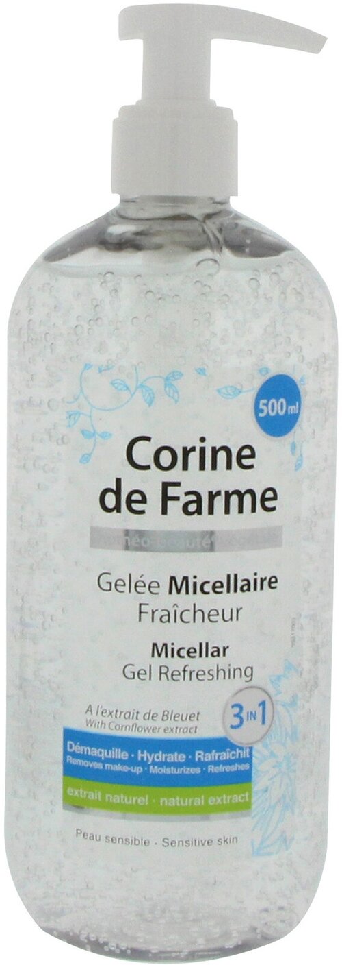 CORINE DE FARME Гель для лица мицеллярный очищающий, 500 мл