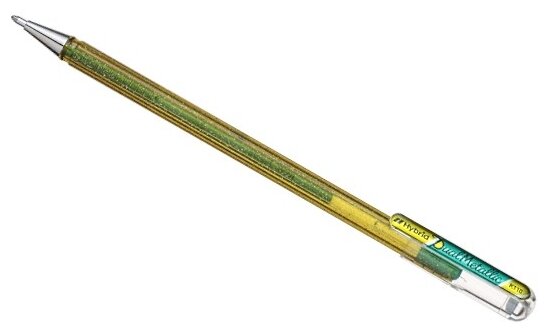 Гелевая ручка "Pentel" Hybrid Dual Metallic, d 1 мм K110-DDGX желтый, зеленый