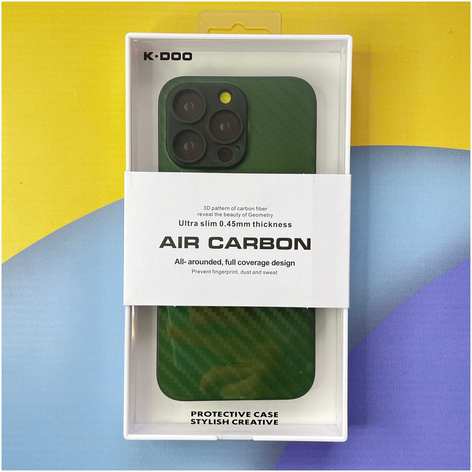 Чехол для Apple IPhone 13 Pro Зеленый / Air Carbon на iPhone 13 Pro Зеленый