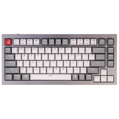 Игровая беспроводная клавиатура Keychron Q1, ANSI Gateron Red, silver grey