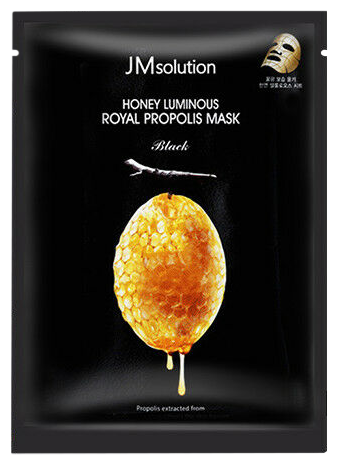 JM Solution Восстанавливающая тканевая маска с прополисом Honey Luminous Royal Propolis Mask, 30 г, 30 мл