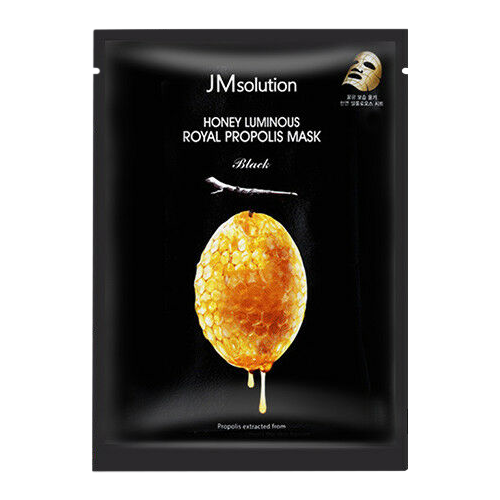 JM Solution Восстанавливающая тканевая маска с прополисом Honey Luminous Royal Propolis Mask, 30 г, 30 мл jmsolution тканевая маска для лица с прополисом disney100 honey luminous royal propolis mask plus 30 мл