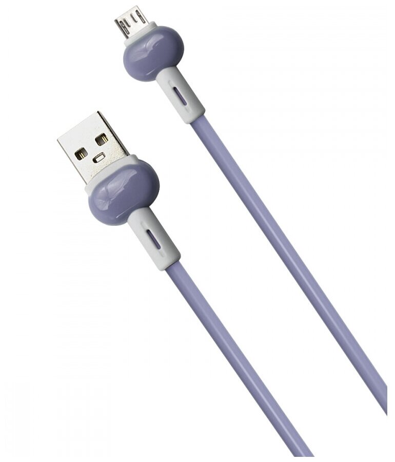 Кабель REDLINE Candy, micro USB B (m), USB A (m), 1м, фиолетовый [ут000021987] - фото №1