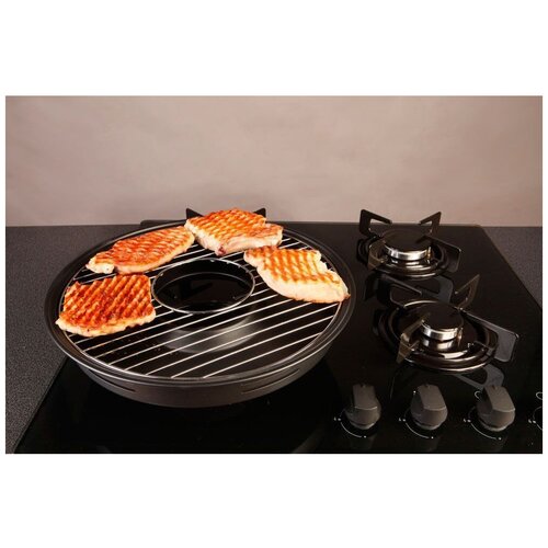 Сковорода гриль с крышкой Good Grill газ D-526 мрам.-антипр. покр.