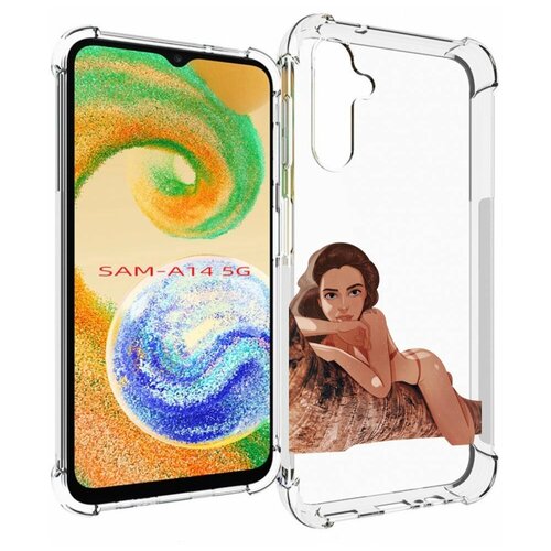 Чехол MyPads амазонка-на-дереве для Samsung Galaxy A14 4G/ 5G задняя-панель-накладка-бампер