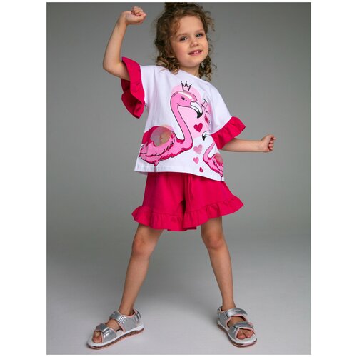 Пижама playToday, размер 104, фуксия куртка playtoday размер 104 фуксия
