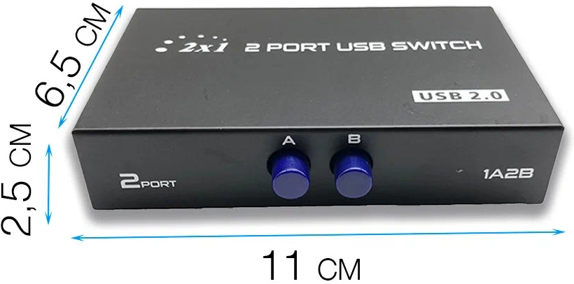 Switch USB 2*1 переключатель из 2х USB на один