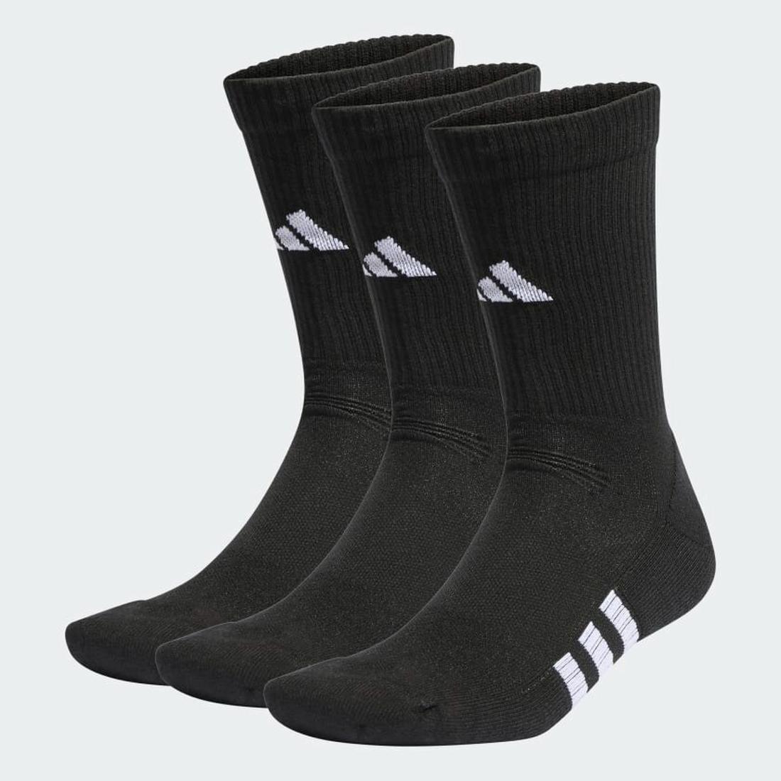 Носки adidas prf cush crew, комплект, 3 пары, размер S INT, черный