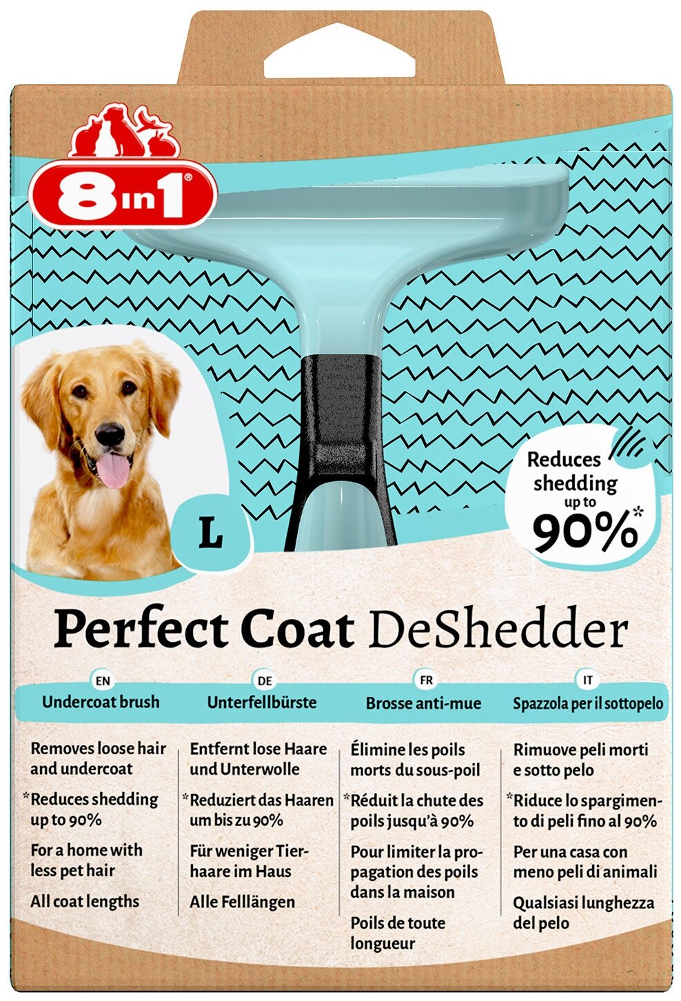 8в1 Дешеддер Perfect Coat L для крупных собак - фотография № 6
