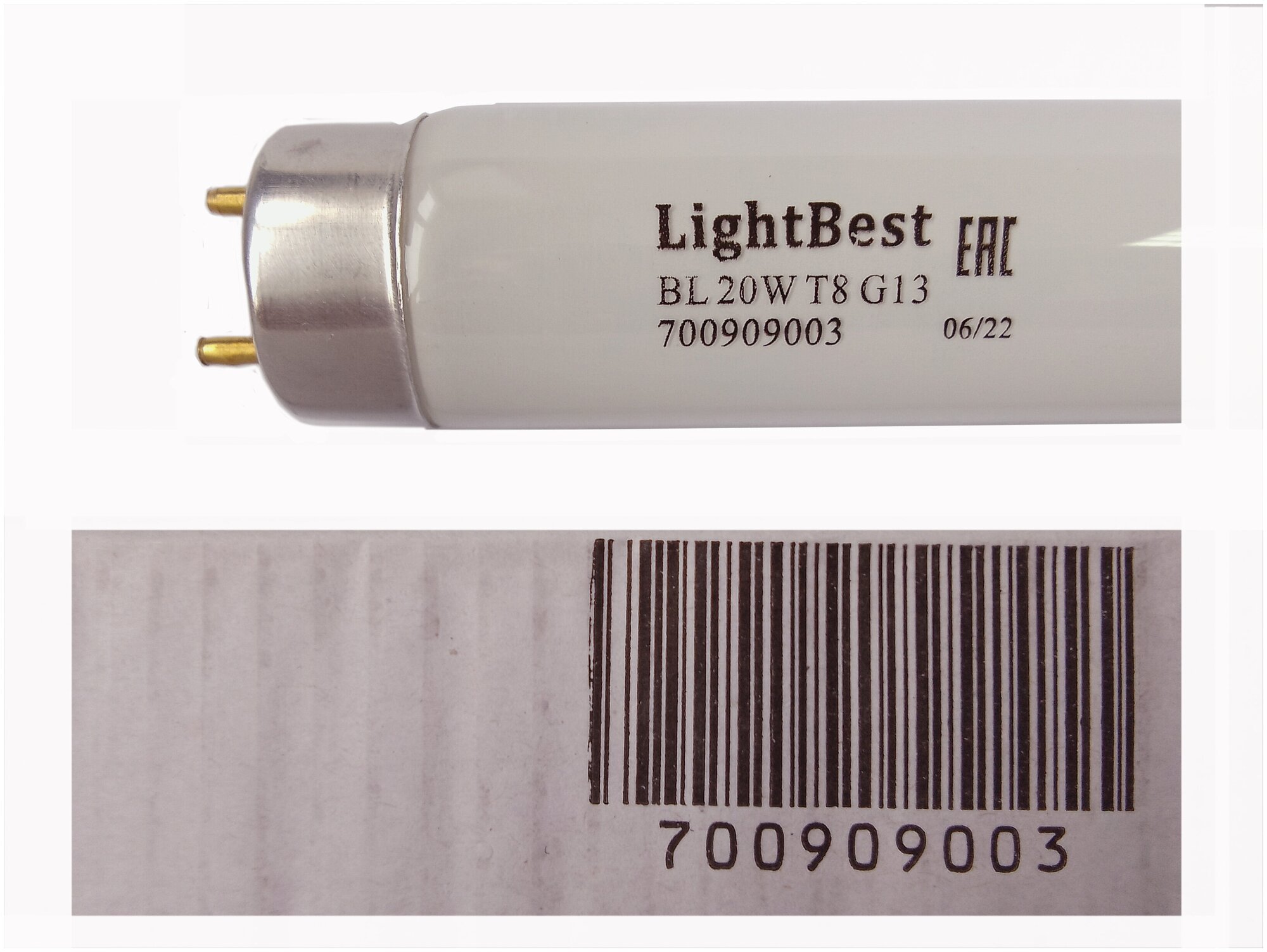 Лампа инсектицидная в ловушки для насекомых LightBest BL 20W T8 G13 355-385nm L=590mm 700909003