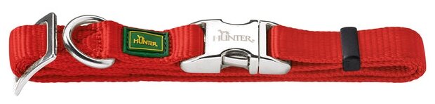 Для ежедневного использования ошейник HUNTER Basic Alu-Strong S, обхват шеи 30-45 см red