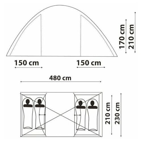 Кемпинговая палатка Canadian Camper Sana 4