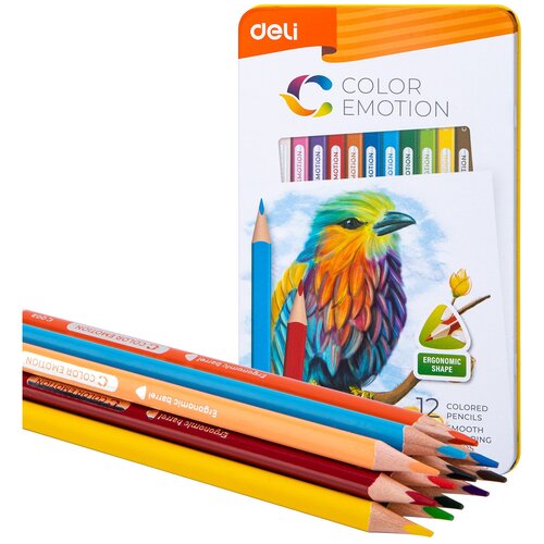 Набор цветных карандашей Deli Color Emotion EC00205, 12 цветов