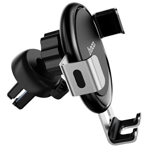 фото Держатель для телефона в дефлектор hoco ca56 metal armour черный/серебристый