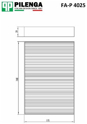 Фильтр салонный KIA Ceed HYUNDAI i30 FA-P4025, PILENGA FAP4025