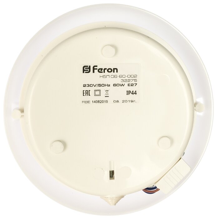 Накладной светильник Feron с фото-шумовым датчиком IP44 , 220V 60Вт Е27, НБП 06-60-002, 32275 . - фотография № 2