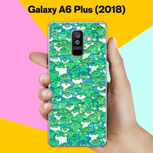 Силиконовый чехол на Samsung Galaxy A6 Plus (2018) Лягушки / для Самсунг Галакси А6 Плюс